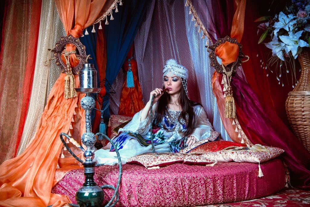 girl and hookah, oriental girl, harem-1390802.jpg